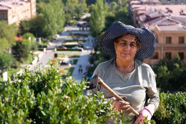 Laura: Gardner in Cascade park (Armenia, 2018)