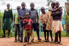 What else do you need when you have a wheel and a stick? Well, these beautiful children know very well what they wish for. (Kenya, 2017)
